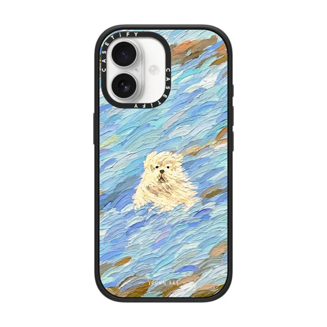 Young Lee x CASETiFY iPhone 17 ケース Animal,Yes マットブラック インパクトケース MagSafe対応 Flow no.12