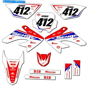 Graphics decal kit 2011-2016 CRF 100バイナリレッドセンゲグラフィックスキットとホンダと互換性 2011-2016 CRF 100 BINARY Red Senge Graphics Kit Compatible with Honda【並行輸入品】
