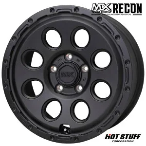 デリカD:5 RAV4 エクストレイル CX-5 16×7.0 インセット+35 5-114.3 ホイール 4本ホットスタッフ マッドクロス リーコン ブラック 黒