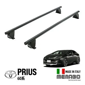P10倍 エントリー 【MENABO正規品】 メナボ DELTA XL BLACK トヨタ プリウス 60系 ZVW65 MXWH65 MXWH60 ZVW60 MXWH61 令和5年1月～現行 ベースキャリアセット Tスロット対応バー システムキャリア フット鍵付