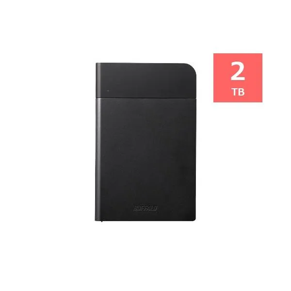 バッファロー HD-PZF2.0U3-BKA 耐衝撃＆自動暗号化機能搭載 USB3.1(Gen1)／USB3.0 ポータブルHDD 2TB