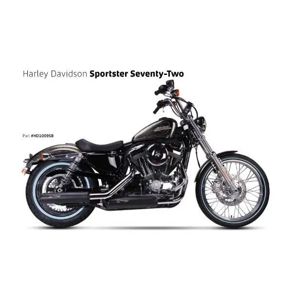 週末セール!!IRONHEAD(アイアンヘッド) HARLEY-DAVIDSON SPORTSTER XL1200/XL883(スポーツスター)14-16 HC1-3B 2本出し スリップオン マフラー ブラック