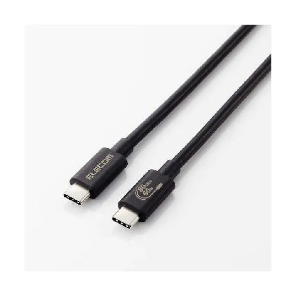 エレコム(ELECOM) USB4-V2CC10NBK ブラック USB 80Gbps USB4 Version2.0 認証ケーブル 1m