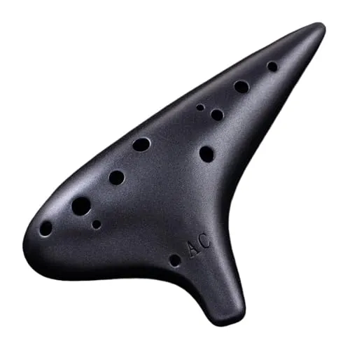 オカリナ楽器 Ocarina 12-hole AC tone frosted series 12-hole AC frosted ink black sound more ethereal