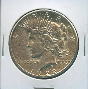 1922年 S ピースドル 米国造幣局 銀貨 #3 BU MS 未流通 1922-S