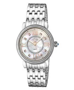 ジェビル レディース アクセサリー 腕時計 Tシャツ Gevril Women's Marsala Swiss Quartz Silver-Tone Stainless Steel Bracelet Watch 37mm Silver-Tone シルバー