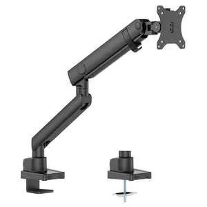 グリーンハウス メカニカルスプリング ディスプレイ用アーム クランプ/グロメット式 1画面 GH-AMES1-BK