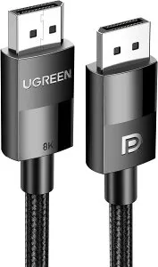 UGREEN ゲーミング 8K Displayport ケーブル 1.4規格 【VESA規格】 ディスプレイポート ケーブル HDR対応 8K@60HZ/4K@144Hz/2K@240Hz 32.4Gbps ハイスピード DP ナイロン編み PC テレビ PS4 PS3 対応 3M