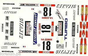 【送料無料】模型車 モデルカー トランスキットルネッサンスルノーターボサビーティルバーツールドコルセtrans kit renaissance renault 5 turbo saby tilber tour de corse 1980 124