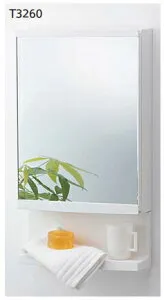 東プレ ミラーキャビネット T3260 (下棚付き) [W320×H598×D105mm] ※代引き不可