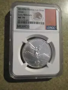 2018 メキシコ 1/2 オンザ シルバー 早期リリース NGC MS70