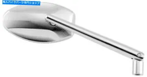 クロームパーツ Bikemaster KS-A60CNC裏打ちされた楕円形のチューブミラークロム BikeMaster KS-A60CNC Lined Oval Tube Mirror Chrome【並行輸入品】