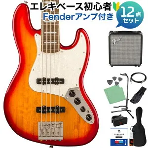【マラソン期間中 エントリーでさらにP5倍】Fender Classic Vibe Active '70s Jazz Bass V Sienna Sunburst 5弦ベース初心者12点セット 【Fenderアンプ付】 ジャズベース フェンダー