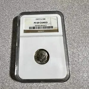 1977 S ルーズベルト ダイム 10c NGC PF69 カメオ クラシック ブラウン ラベル