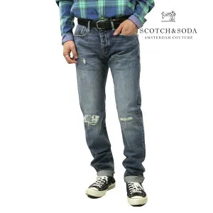 【ポイント10倍 4/24 20:00～4/27 9:59】 スコッチアンドソーダ メンズ ジーンズ 正規販売店 SCOTCH＆SODA スリム デニム ジーパン ボトムス RALSTON REGULAR SLIM JEANS BLUE CRASH 169988 5242 75508 76