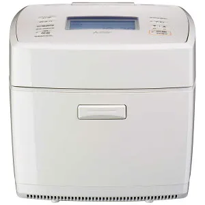 三菱 MITSUBISHI 炊飯器 5.5合 炭炊釜 IH 備長炭 2層厚釜 白亜麻 NJ-VS10H-W
