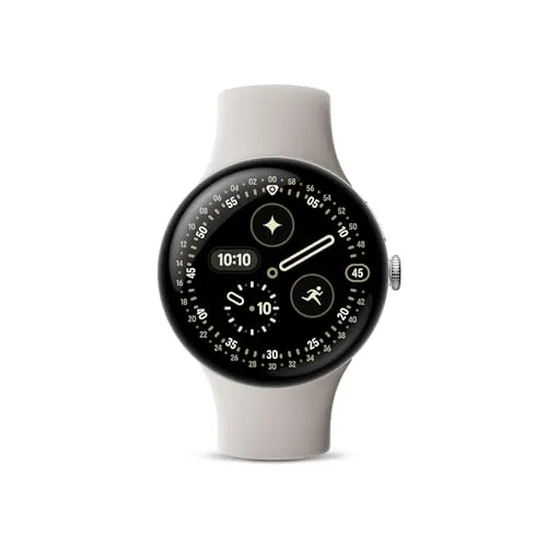 Google グーグル Pixel Watch 4 (41 mm) Polished Silver アルミケース/Porcelain アクティブ バンド Wi-Fi GA10830-US