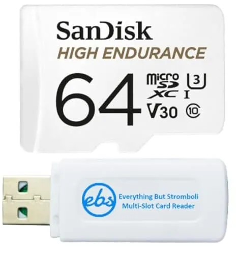 SanDisk 64GB 高耐久 Micro SDメモリーカード Wyze Cam v3 Pro、Wyze Cam Outdoor v2 スマートカメラ (SDSQQNR-064G-GN6IA)に対応 Everything But Stromboli Mi