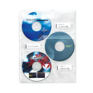 （まとめ）ライオン事務器 CD・DVDポケットA4タテ 2・4・30穴 片面3ポケット CD-PT3 1パック(5枚)【×10セット】