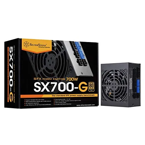 SilverStone Technology SST-SX700-G 700W SFX フルモジュラー 80 プラス ゴールド PSU 改良版 92mm ファンと日本製コンデンサ。
