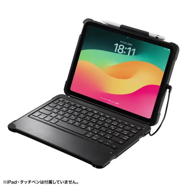 iPad 第10世代専用ケース付きキーボードタイプCケーブル接続 SANWA SUPPLY (サンワサプライ) SKB-IP6BK