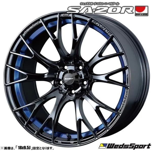Weds ウェッズ WedsSport ウェッズスポーツ SA-20R 18インチ リム幅7.5J インセット+45 5穴 PCD100 BLCII（ブルーライトクロームツー） 送料無料 ホイール1本