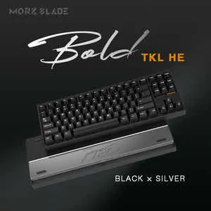 MORKBLADE ゲーミングキーボード(ラピッドトリガー対応) (英語配列) ブラック / シルバー ［有線 / USB］ MORK-BLADE-TKL-BK