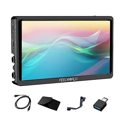 FEELWORLD FW568S 6インチ SDI フィールドモニター フルHD 1920x1080 IPS デジタル一眼レフカメラ モニター 波形 LUT ピーク ビデオフォーカス F970 外部電源 取り付けキット 3G SDI 4K HDMI入力 8