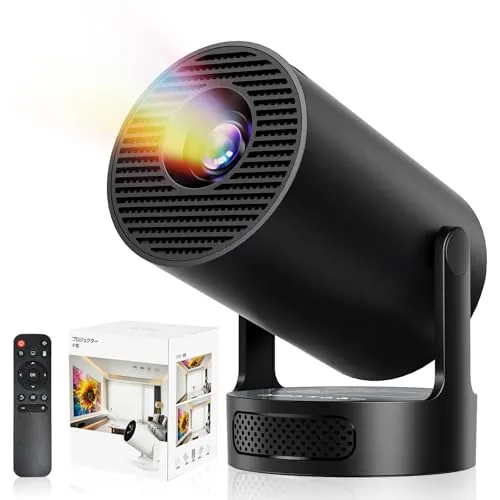 Philoent プロジェクター 家庭用 超小型 【2026アップグレード版Android TV14.0搭載＆388g史上最軽＆HiFi外部スピーカー】30000LM 1080P 4K対応 270°回転 短距離 天井投影 高輝度 Wi-Fi6 大画面 自動