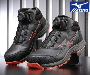[26SS新作] ミズノ 安全靴 オールマイティ LS3 74M BOA ハイカット ブラック×ブラック 24.5cm~29.0cm 3E(JSAA A種) (F1GA260309) MIZUNO
