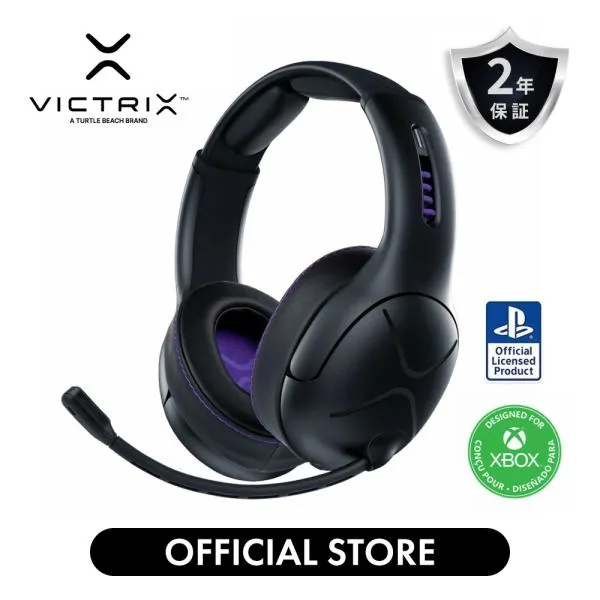 Victrix Gambit PS5／Xbox ワイヤレス サラウンド ヘッドセット 7.1マイク付 有線＆無線対応 ゲーミングヘッドセット SONY／Xbox