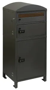 宅配ボックス付きポスト Primo プリモ 宅配2段 送料無料 宅配ボックス 郵便ポスト ネコポス 置き配 ポスト付き 宅配ポスト 置き型 一体型 大型 大容量 錆びにくい おしゃれ 木目 置き配用ボッ