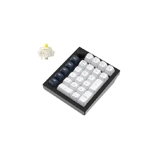 Keychron Q0 Max Wireless Custom Mechanical Numpad, 2.4 GHz/Bluetooth 5.1/Wired QMK Number Pad, RGB Hot-Swappable with Gateron Banana Switch f_並行輸入