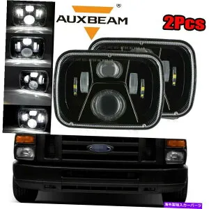 USヘッドライト AUXBeamペア5x7 7x6 LEDヘッドライトHI / LO DRL FIT FORD E-100 E-150 E-250 E-350 AUXBEAM Pair 5x7 7x6 LED Headlight Hi/Lo DRL Fit Ford E-100 E-150 E-250 E-350【並行輸入品】