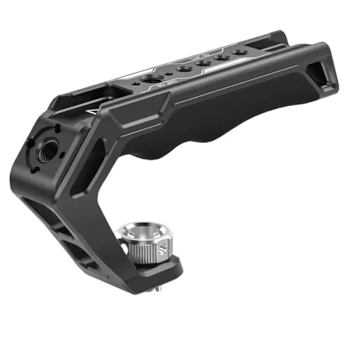 互換性があるCanon EOS R50 アルミカメラケージと互換性あり、NATO レール 1/4 インチ 3/8 インチ ARRI スレッド DJI スタビライザービデオリグ用(CA007 Hand Held)