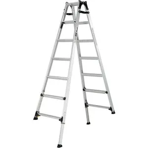 ※法人専用品※アルインコ 伸縮脚立(ステップ幅広)210cm 天板高さ1.88-2.18m PRW210FX 1点