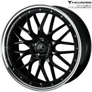 WEDS ノヴァリス アセット M1 BK/P 4本 [18×7.5J+45 5H 114.3 φ73] NOVARIS ASSETE M1 ブラック/リムポリッシュ 41083
