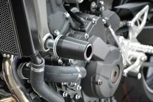 AGRAS アグラス レーシングスライダー MT-09 YAMAHA ヤマハ エンジンスライダー・フレームスライダー フレーム ジュラコンカラー：ホワイト (ロゴ無)