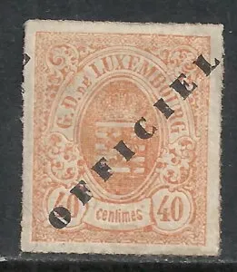 ルクセンブルク 1875 MI サービス 8II 署名 リヒター MLH F/VF