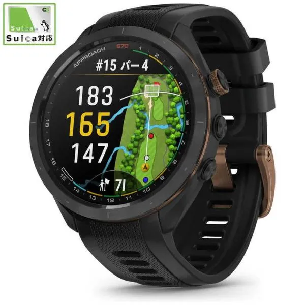 GARMIN (Suica対応)Approach(アプローチ) S70 47mm GPSゴルフナビ (ガーミン) Black Bronze Edition Black Bronze Edition 010-02746-71