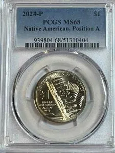 2024 PポジションA ネイティブアメリカンドル PCGS MS68 サカガウィア トップポップ