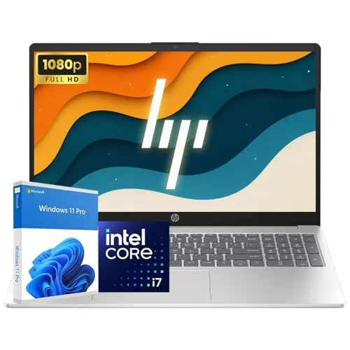 HP ノートパソコン 15 | Intel i7-1255U 10コアプロセッサー | 16GB DDR4 RAM | 512GB PCIe SSD | 15.6インチ FHD 1080pディスプレイ | Windows 11 Pro | ウルトラブックレ