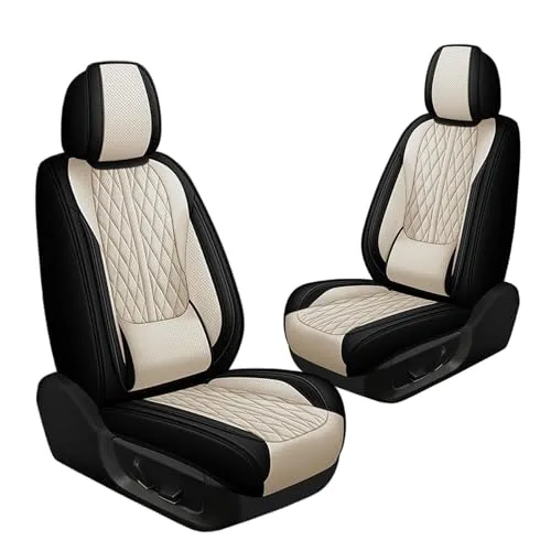 シートカバー と互換性のある 三菱デリカD:3 VAN (2011-2019) 対応 車 シートカバー PVC素材 車 シート保護 側面全方位保護 ズレ防止設計 四季通用 運転席 助手席対応 内装パーツ(黒米,無枕)