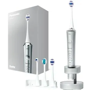 パナソニック(Panasonic)【2023年発売】パナソニック音波振動ハブラシドルツハイグレードモデルW音波振動極細毛ポイント磨きブラシ付属充電スタンド海外両用シルバーEW-DP57-S