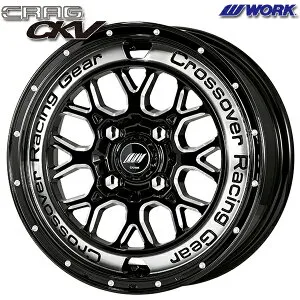 15インチ 4.5J 4H100 +45 WORK ワーク クラッグ CKV ブラックマシニングカットクリア アルミホイール単品 1本 4本以上送料無料