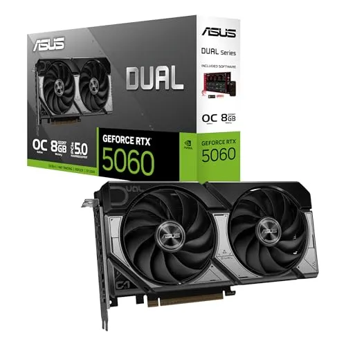 ASUS Dual GeForce RTX 5060 8GB GDDR7 OC Edition DUAL-RTX5060-O8G。