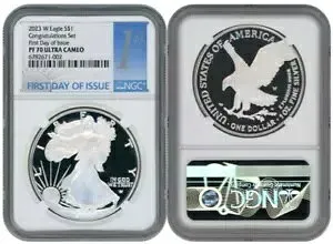 2023 W シルバー イーグル S$1 おめでとうございます NGC PF70 UC 発行初日 #891