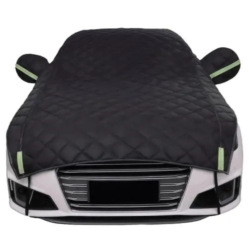 【4層強化】車用ひょう対策カバー、ボディカ バー ハーフ 適用 ホンダ N-BOX SLASH (2014～2020)、屋外カーカバー雹・雨・雪・風・UV対策 サ反射ストリップ付