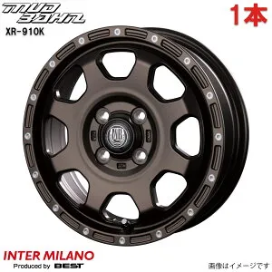 アルミホイール Nボックス/カスタム JF1/2 ホンダ インターミラノ マッドバーン XR-910K 1本 単品 14インチ 4穴 【14×4.5J 4-100 INSET45 マットブロンズ/ピアスポリッシュ(MBR/PP)】