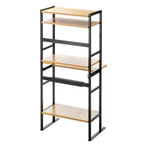 100-DESKH072M パソコンラック パソコンデスク [幅63] スリムデスク スリムラック スライダー付き 棚可変 4cmピッチ 壁面収納